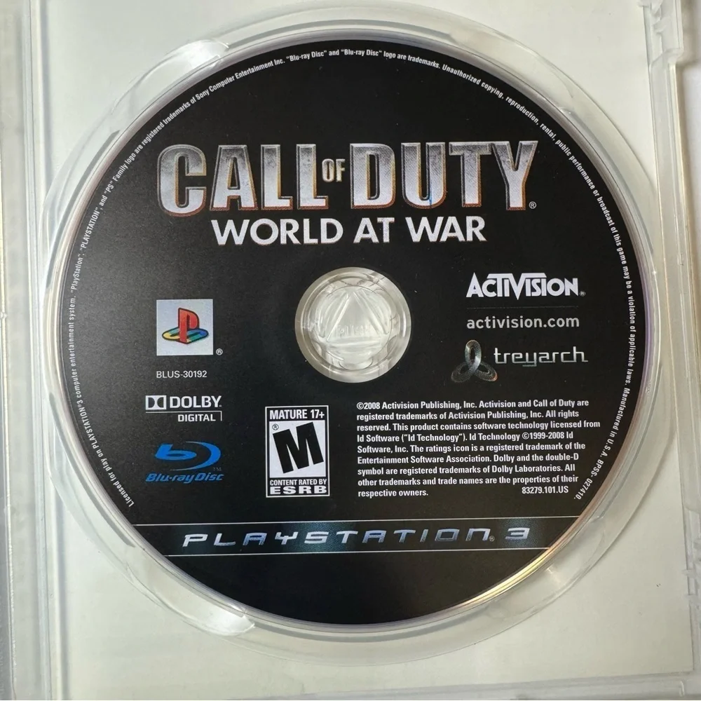 Call of Duty: World at War Sony Playstation 3 PS3 2008 CIB Complete Video Game